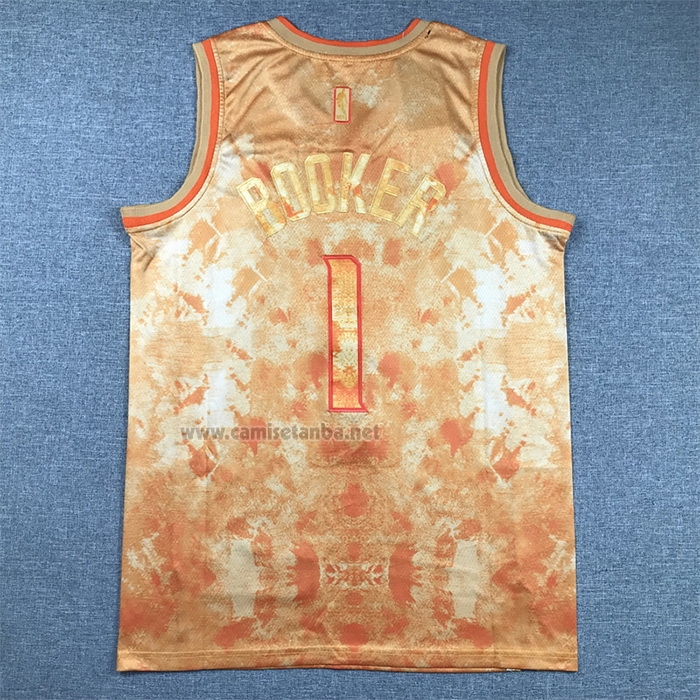 Camiseta Phoenix Suns Devin Booker NO 1 Select Series 2023 Naranja